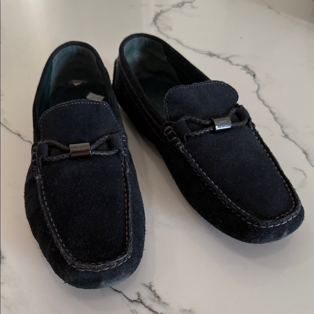 Men's Black Suede Loafers